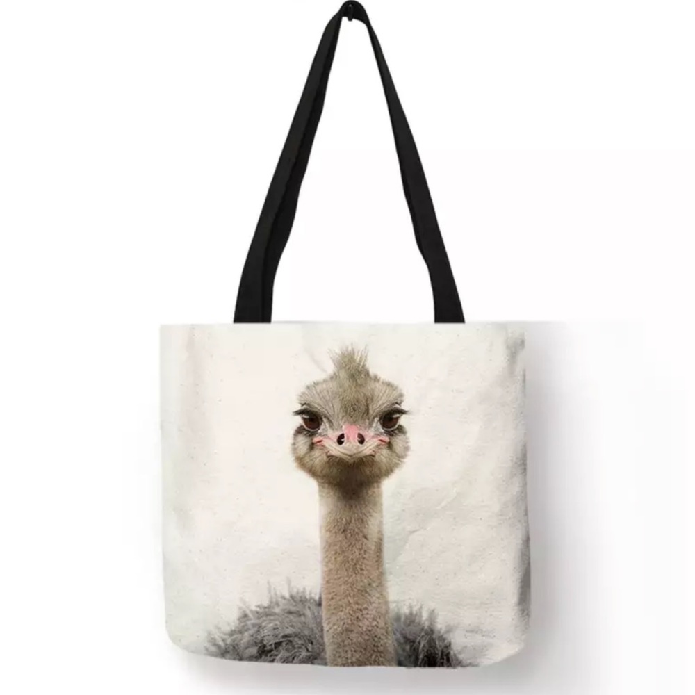 Eco-Friendly Folding Ostrich Tote Bag - Picture 1 of 13